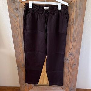 Dark brown H&M linen pants. Size M